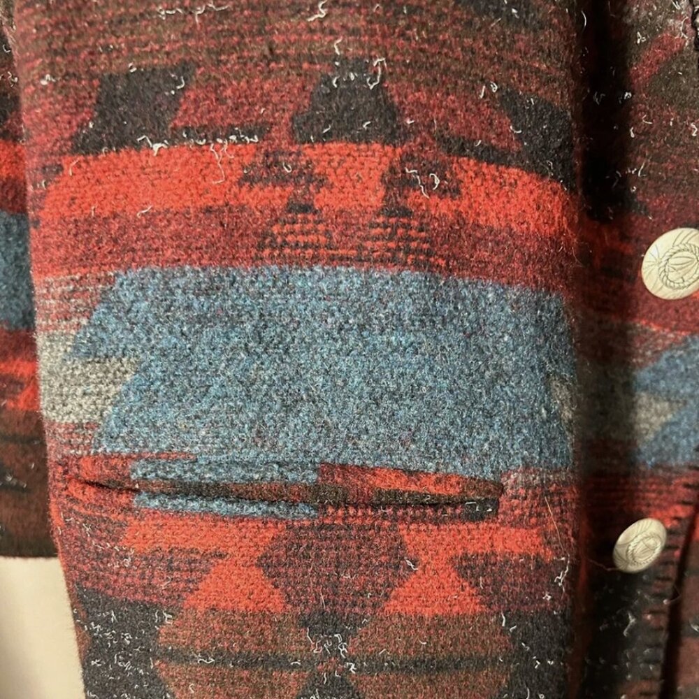 Vintage Southwestern Blanket Blazer-David Paul NY-Large-Ralph Lauren Inspired - Picture 4 of 6